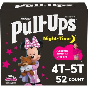 imagePullUps Girls NightTime Potty Training Pants Size 4T5T Overnight Training Underwear 3850 lbs 52 Ct4T5T