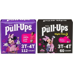 imagePullUps Girls Training Pants Day and Night Bundle PullUps Girls Training Pants Size 2T3T 124ct 4 packs of 31 ampamp PullUps Girls Nighttime Training Pants Size 2T3T 68 Ct Packaging May Vary3T4T