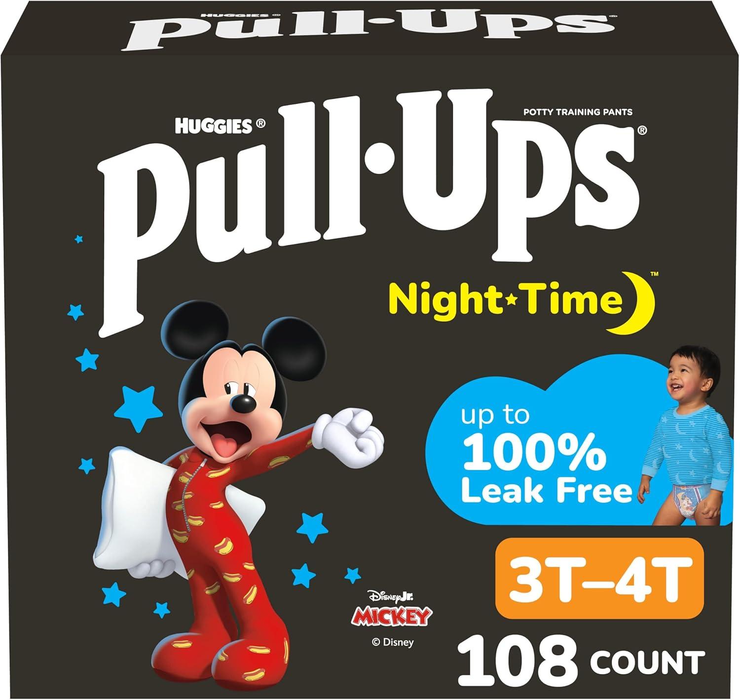imagePullUps Boys Night Time Potty Training Pants Size 3T4T Overnight Training Underwear 3240 lbs 108 Ct3T  4T