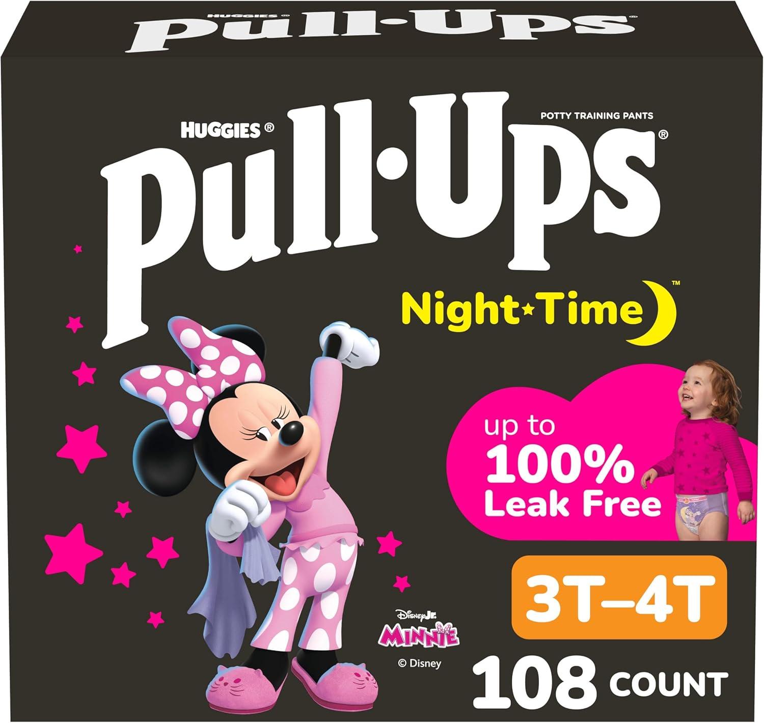 imagePullUps Girls NightTime Potty Training Pants Size 4T5T Overnight Training Underwear 3850 lbs 92 Ct3T4T