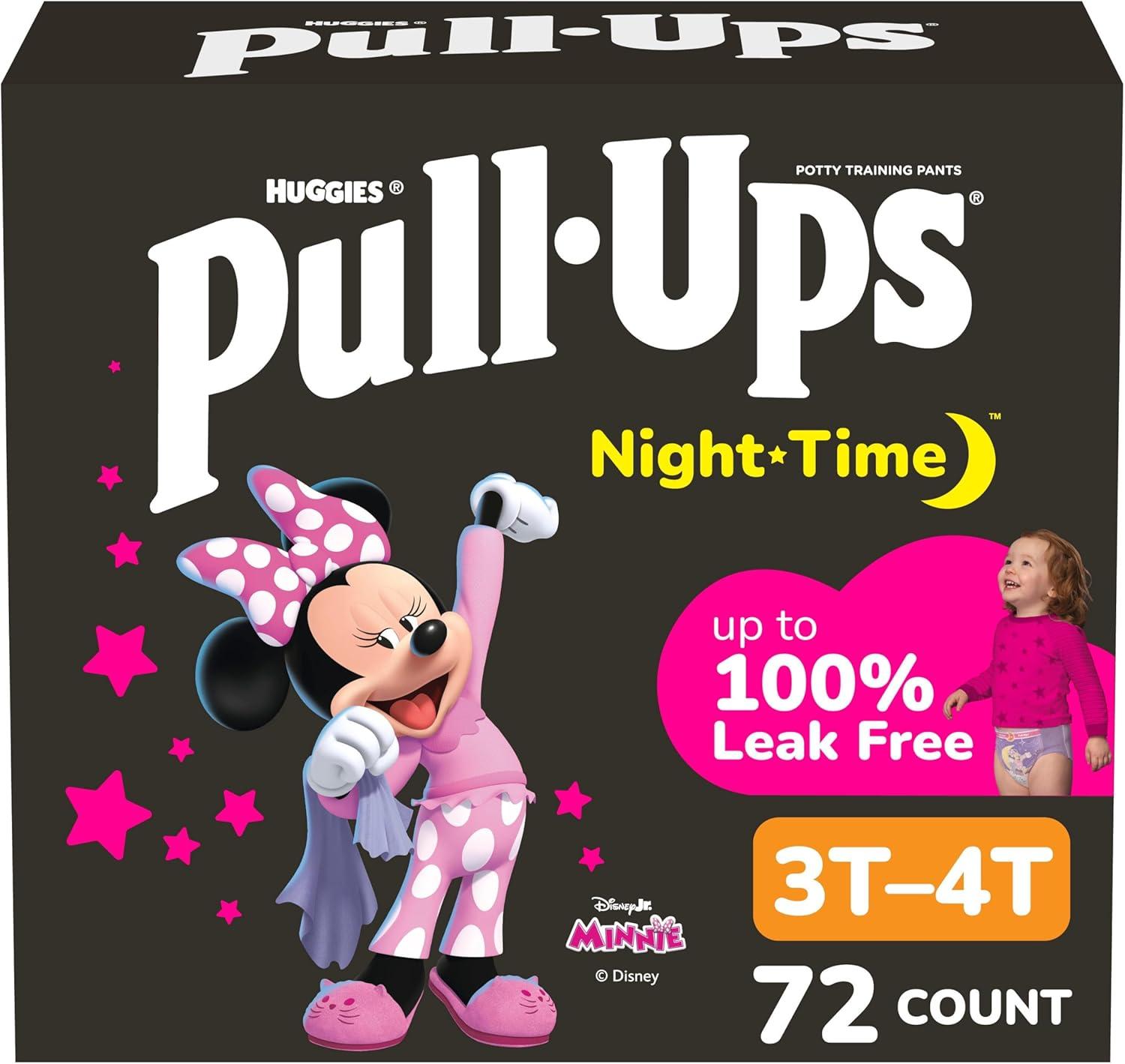 imagePullUps Girls NightTime Potty Training Pants Size 4T5T Overnight Training Underwear 3850 lbs 92 Ct3T4T