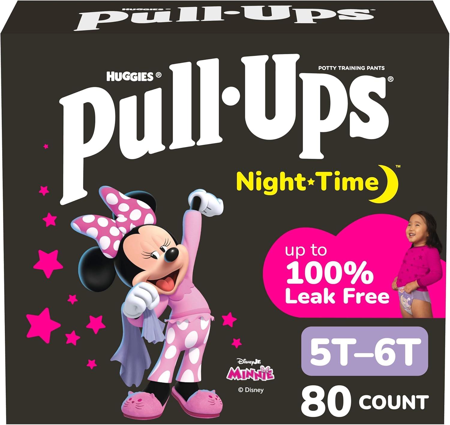 imagePullUps Girls NightTime Potty Training Pants Size 4T5T Overnight Training Underwear 3850 lbs 92 Ct5T6T