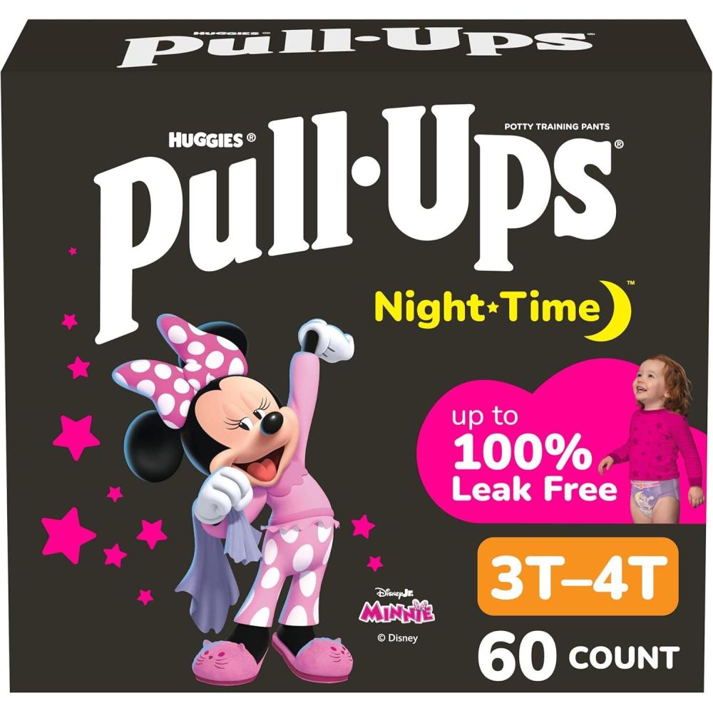 imagePullUps Girls NightTime Potty Training Pants Size 4T5T Overnight Training Underwear 3850 lbs 92 Ct3T4T