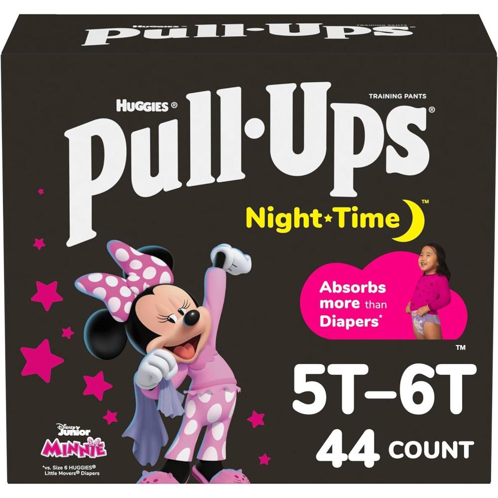 imagePullUps Girls NightTime Potty Training Pants Size 4T5T Overnight Training Underwear 3850 lbs 92 Ct5T6T