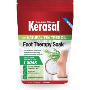 imageKerasal Foot Therapy Soak Foot Soak for Achy Tired and Dry Feet 2 lbs and Kerasal Nighttime Intensive Repair Foot Masks Foot Mask for Cracked Heels and Dry Feet Two Pairs2 Pound Pack of 1