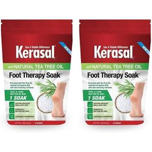 imageKerasal Foot Therapy Soak Foot Soak for Achy Tired and Dry Feet 2 lbs and Kerasal Nighttime Intensive Repair Foot Masks Foot Mask for Cracked Heels and Dry Feet Two Pairs2 Pound Pack of 2