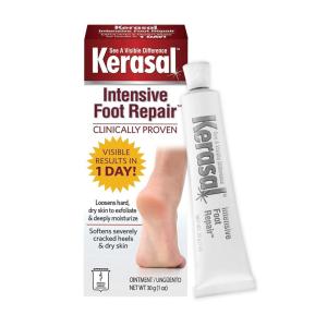 imageKerasal Intensive Foot Repair Skin Healing Ointment for Cracked Heels and Dry Feet 1 oz  2 Count Pack of 2Intensive Foot Repair Single