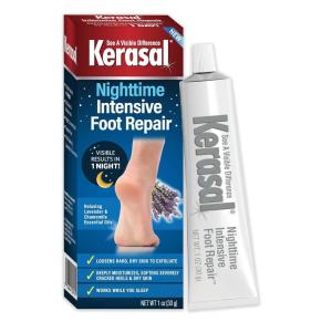imageKerasal Intensive Foot Repair Skin Healing Ointment for Cracked Heels and Dry Feet 1 oz  2 Count Pack of 2Nighttime Foot Repair