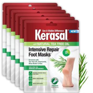 imageKerasal Intensive Repair Foot Mask Foot Mask for Cracked Heels and Dry Feet Single  Pair 1 Count1 Count Pack of 6