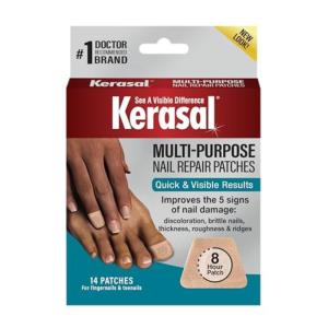 imageKerasal MultiPurpose Nail Repair Patches  14 Count Twin Pack Repair for Damaged Nails 8Hour Treatment Restores Healthy AppearancePatches