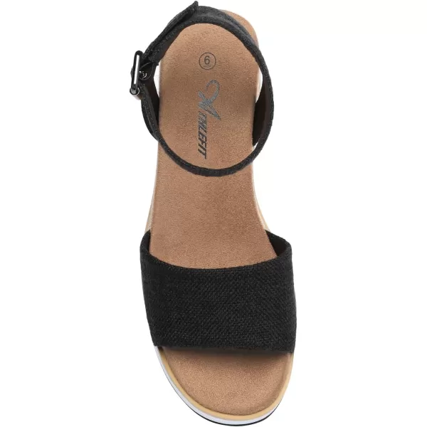 Athlefit Women's Platform Sandals Buckle Ankle Strap Open Toe Espadrille Wedge Sandals