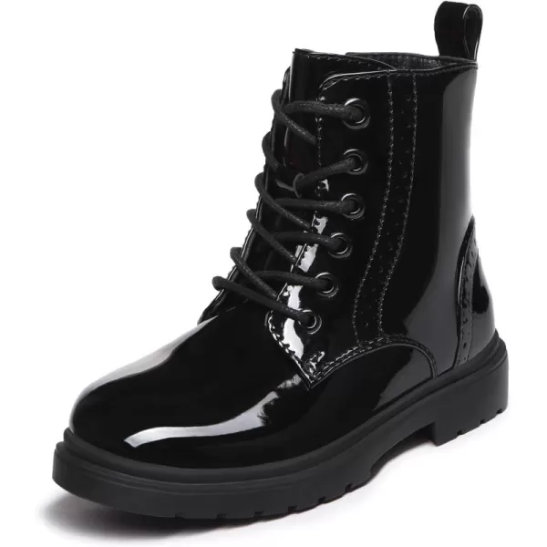 Athlefit Boys Girls Waterproof Combat Boots Lace Up Side Zipper Ankle Booties for Toddler/Little Kid/Big Kid