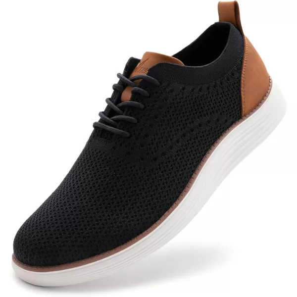 Athlefit Men's Fashion Dress Sneakers Mesh Breathable Oxfords Business Casual Walking Shoes