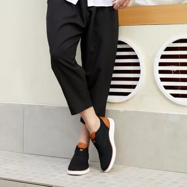 Athlefit Men's Fashion Dress Sneakers Mesh Breathable Oxfords Business Casual Walking Shoes