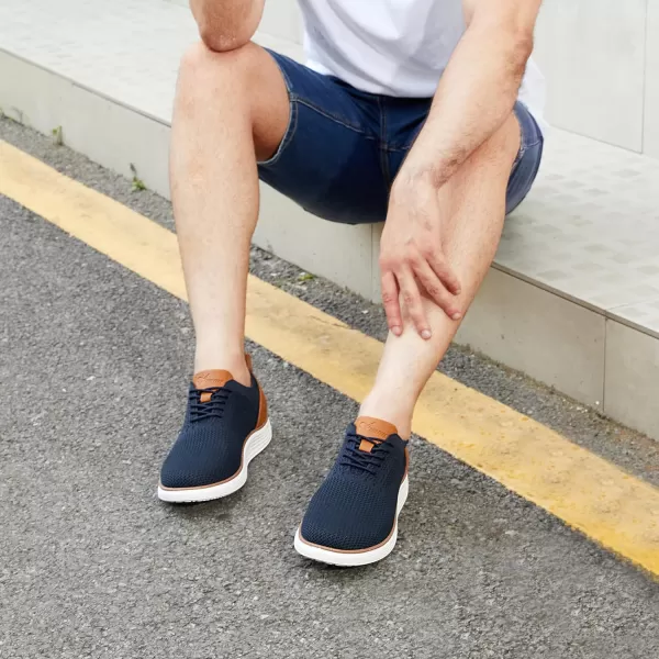 Athlefit Men's Fashion Dress Sneakers Mesh Breathable Oxfords Business Casual Walking Shoes