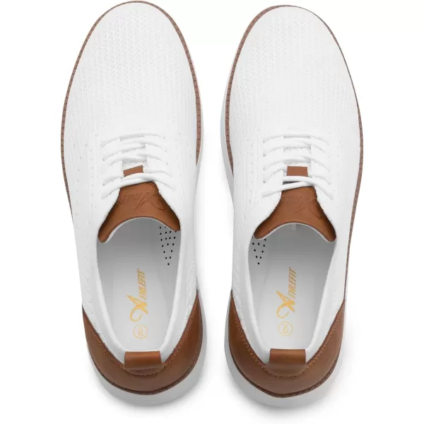 Athlefit Men's Fashion Dress Sneakers Mesh Breathable Oxfords Business Casual Walking Shoes
