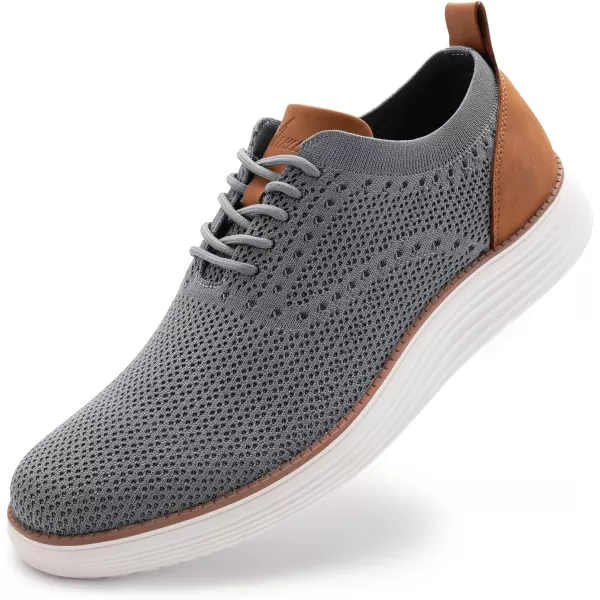 Athlefit Men's Fashion Dress Sneakers Mesh Breathable Oxfords Business Casual Walking Shoes