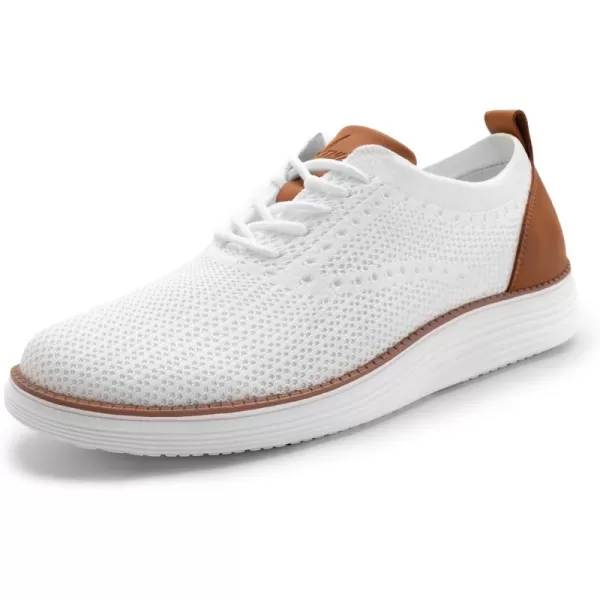 Athlefit Men's Fashion Dress Sneakers Mesh Breathable Oxfords Business Casual Walking Shoes