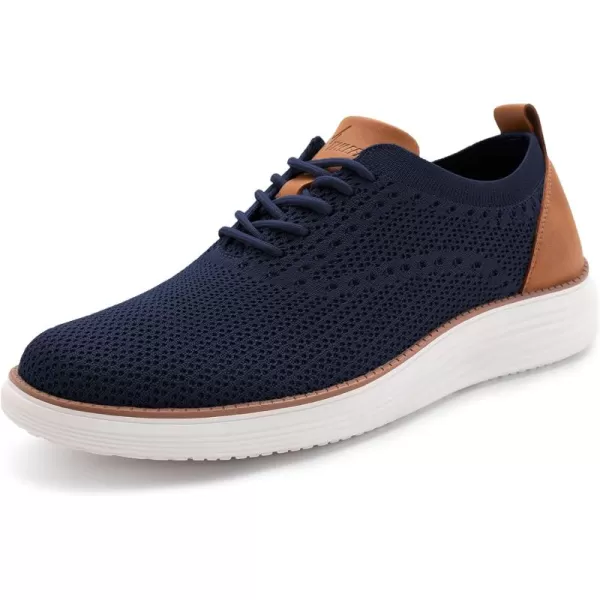 Athlefit Men's Fashion Dress Sneakers Mesh Breathable Oxfords Business Casual Walking Shoes