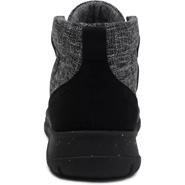 imageAthlefit Womens Lace Up Ankle Boots Casual Comfortable Lightweight Walking Flat Ankle Booties Boat ShoesFold Black
