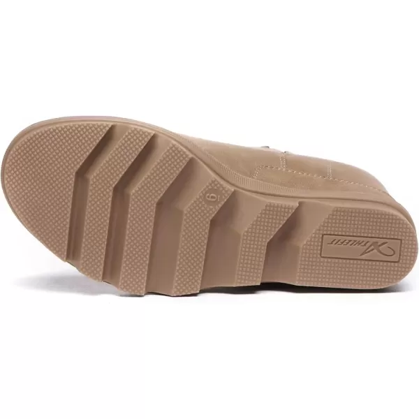 imageAthlefit Womens Wedge Boots Comfortable Ankle Wedge Booties02khaki