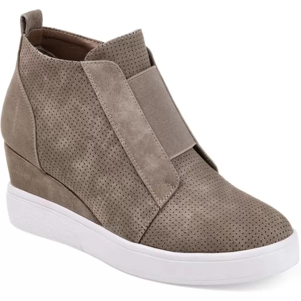 imageAthlefit Womens Wedge Sneakers Hidden Heel Platform Wedge Booties Hidden Wedgie SneakersNewbrown