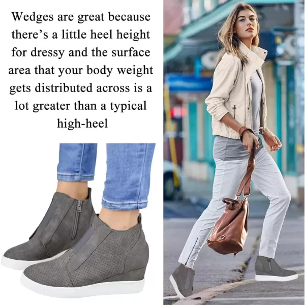 imageAthlefit Womens Wedge Sneakers Hidden Heel Platform Wedge Booties Hidden Wedgie SneakersNewgrey