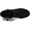 imageAthlefit Womens Ankle Boots Chunky Low Heel Fashion Round Toe Side Zipper Buckle BootiesBlack Suede