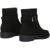 imageAthlefit Womens Ankle Boots Chunky Low Heel Fashion Round Toe Side Zipper Buckle BootiesBlack Suede