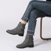 imageAthlefit Womens Ankle Boots Chunky Low Heel Fashion Round Toe Side Zipper Buckle BootiesGrey