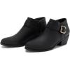 imageAthlefit Womens Chunky Low Heel Ankle Boots Classic Pointed Toe Side Zipper BootiesBlack