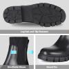 imageAthlefit Womens Chelsea Boots Fashion Slip on Platform Ankle Boots Lug Sole Chunky BootiesBlack
