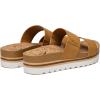 imageAthlefit Womens Summer Two Strap Platform Slide Sandals Comfortable Beach Arch Support Footbed Sandals for WomenBrown 01