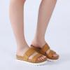 imageAthlefit Womens Summer Two Strap Platform Slide Sandals Comfortable Beach Arch Support Footbed Sandals for WomenBrown 01