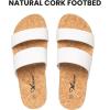 imageAthlefit Womens Summer Two Strap Platform Slide Sandals Comfortable Beach Arch Support Footbed Sandals for WomenWhite 01
