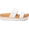 imageAthlefit Womens Summer Two Strap Platform Slide Sandals Comfortable Beach Arch Support Footbed Sandals for WomenWhite 01