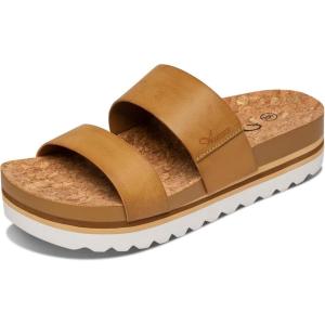 imageAthlefit Womens Summer Two Strap Platform Slide Sandals Comfortable Beach Arch Support Footbed Sandals for WomenBrown 01
