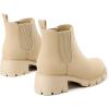 imageAthlefit Girls Ankle Boots Kids Comfortable Slip on Lug Sole Chelsea Booties for Toddler Little Kid Big KidsApricot