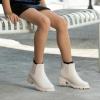 imageAthlefit Girls Ankle Boots Kids Comfortable Slip on Lug Sole Chelsea Booties for Toddler Little Kid Big KidsBeige