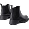 imageAthlefit Girls Ankle Boots Kids Comfortable Slip on Lug Sole Chelsea Booties for Toddler Little Kid Big KidsBlack