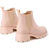 imageAthlefit Girls Ankle Boots Kids Comfortable Slip on Lug Sole Chelsea Booties for Toddler Little Kid Big KidsPink