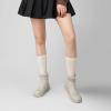 imageAthlefit Womens Chelsea Ankle Boots Comfortable Winter Short Leather Boots Fashion Slip On Elastic Sock Booties Wide WidthBeige