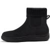 imageAthlefit Womens Chelsea Ankle Boots Comfortable Winter Short Leather Boots Fashion Slip On Elastic Sock Booties Wide WidthBlack