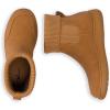 imageAthlefit Womens Chelsea Ankle Boots Comfortable Winter Short Leather Boots Fashion Slip On Elastic Sock Booties Wide WidthBrown