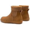 imageAthlefit Womens Chelsea Ankle Boots Comfortable Winter Short Leather Boots Fashion Slip On Elastic Sock Booties Wide WidthBrown