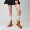 imageAthlefit Womens Chelsea Ankle Boots Comfortable Winter Short Leather Boots Fashion Slip On Elastic Sock Booties Wide WidthBrown