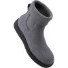 imageAthlefit Womens Chelsea Ankle Boots Comfortable Winter Short Leather Boots Fashion Slip On Elastic Sock Booties Wide WidthGrey