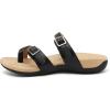 imageAthlefit Orthopedic Sandals for Women Wide Width Adjustable Comfort Orthotic Flip Flops with Arch SupportBlack
