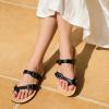 imageAthlefit Orthopedic Sandals for Women Wide Width Adjustable Comfort Orthotic Flip Flops with Arch SupportBlack