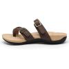 imageAthlefit Orthopedic Sandals for Women Wide Width Adjustable Comfort Orthotic Flip Flops with Arch SupportBrown